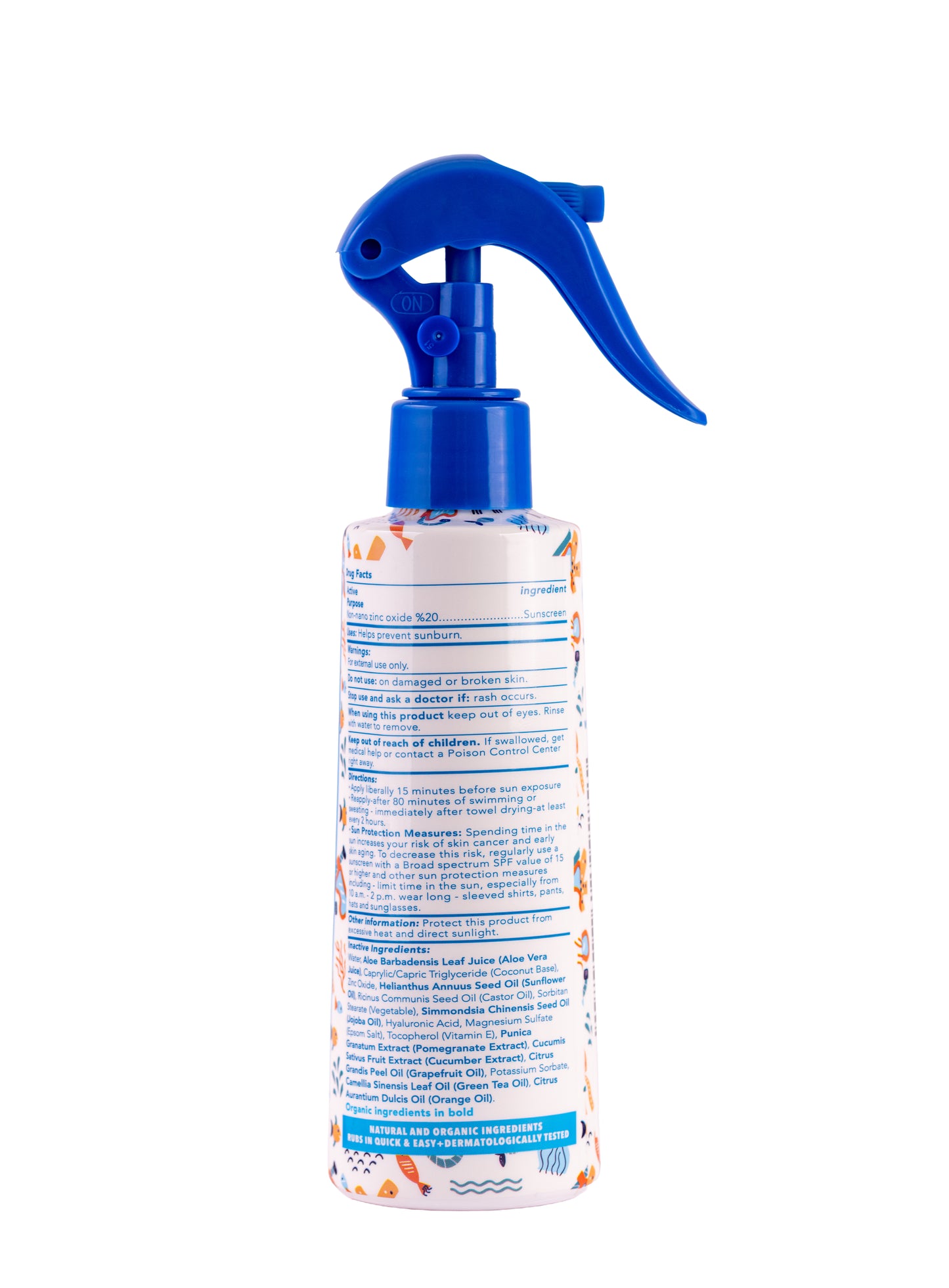 Natuurlijke Zonnecrème Spray Sport  SPF50 Familie