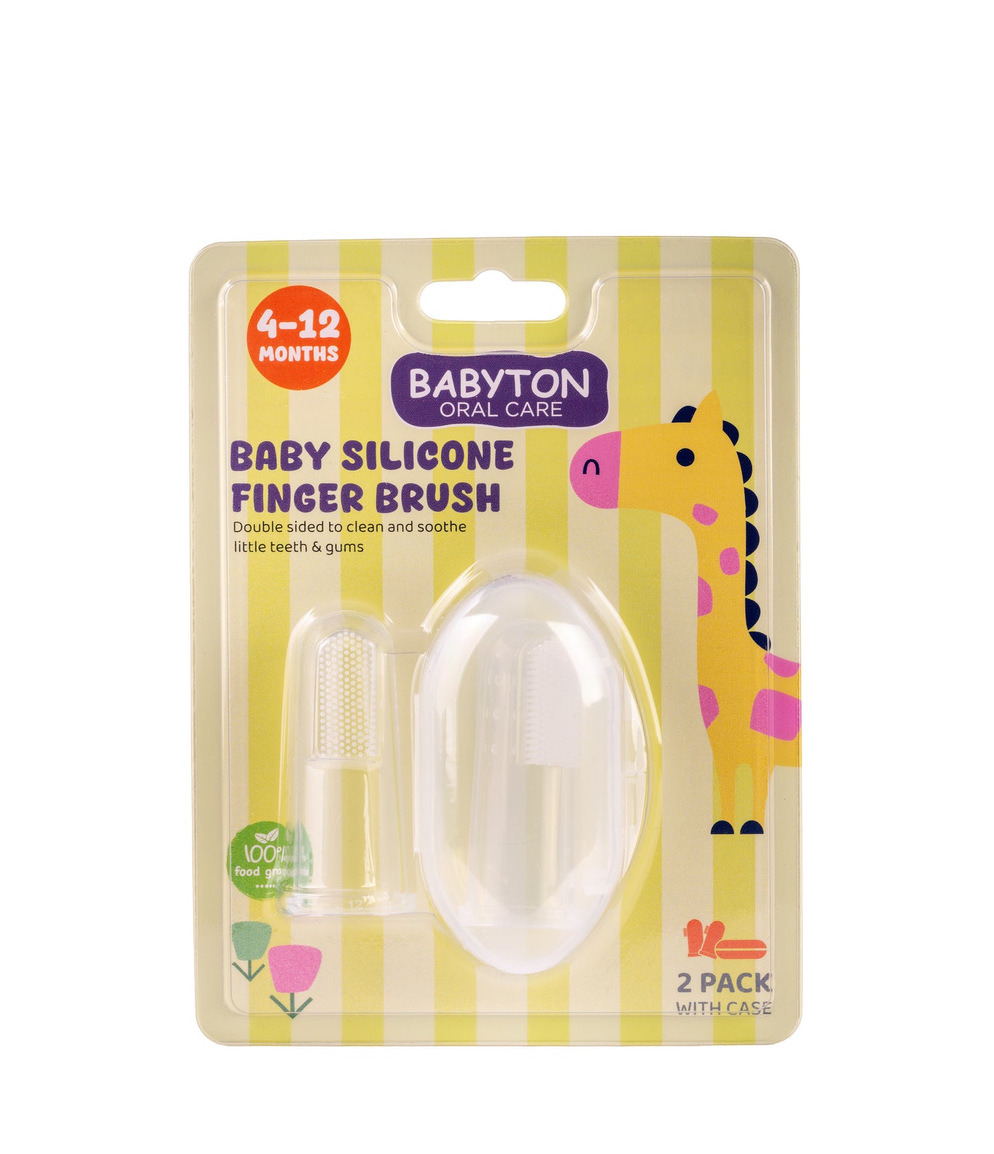 Silicone Vingertandenborstel 2 stuks