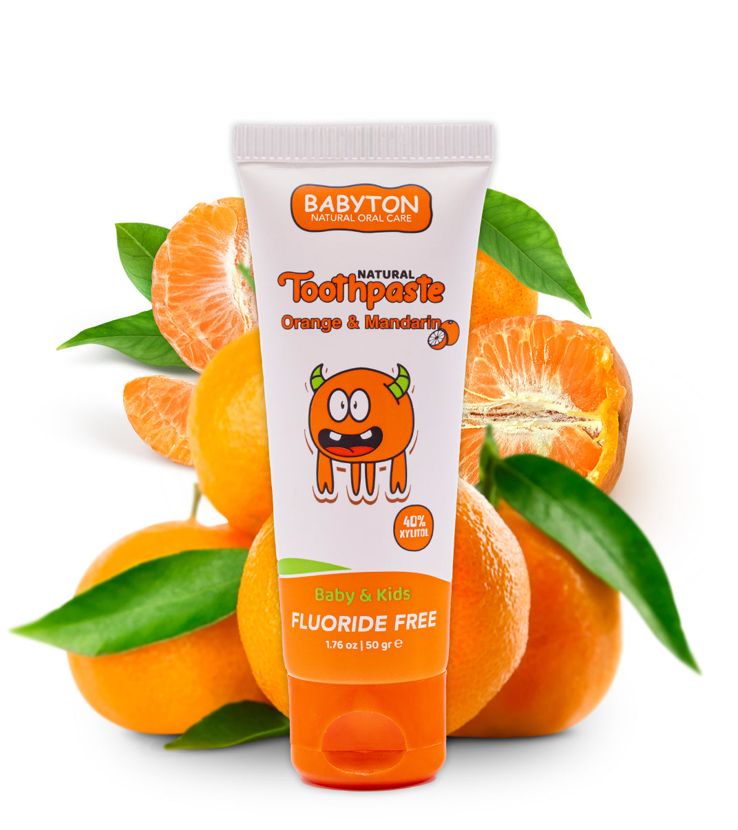 Tandpasta Baby & Kind Fluoridevrij | Sinaasappel Mandarijn (50g)