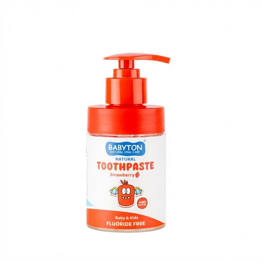 Tandpasta Baby & Kind Fluoridevrij | Pompflacon | Aardbei (200ml)