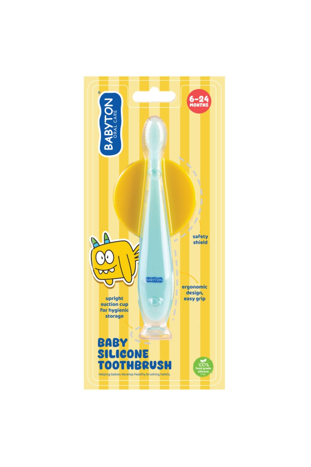 Silicone Baby- & Kindertandenborstel met Veiligheidsschild