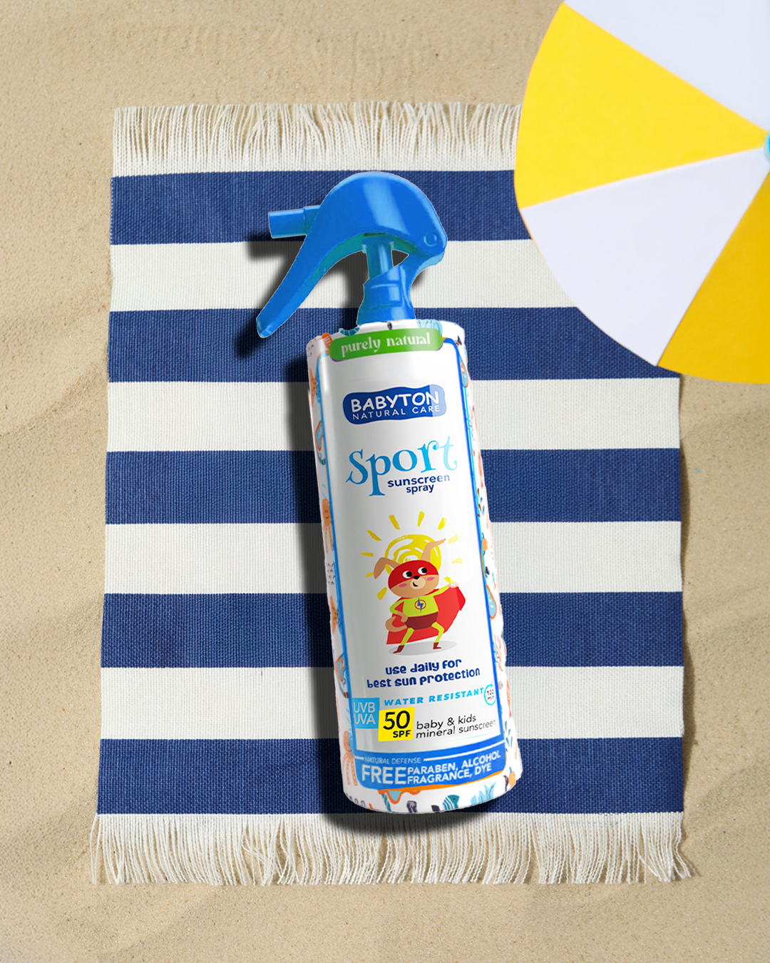 Natuurlijke Zonnecrème Spray Sport  SPF50 Familie