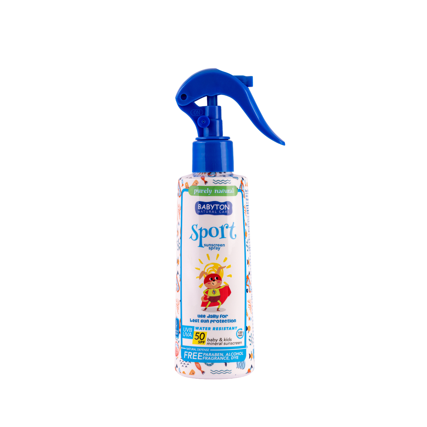 Natuurlijke Zonnecrème Spray Sport  SPF50 Familie